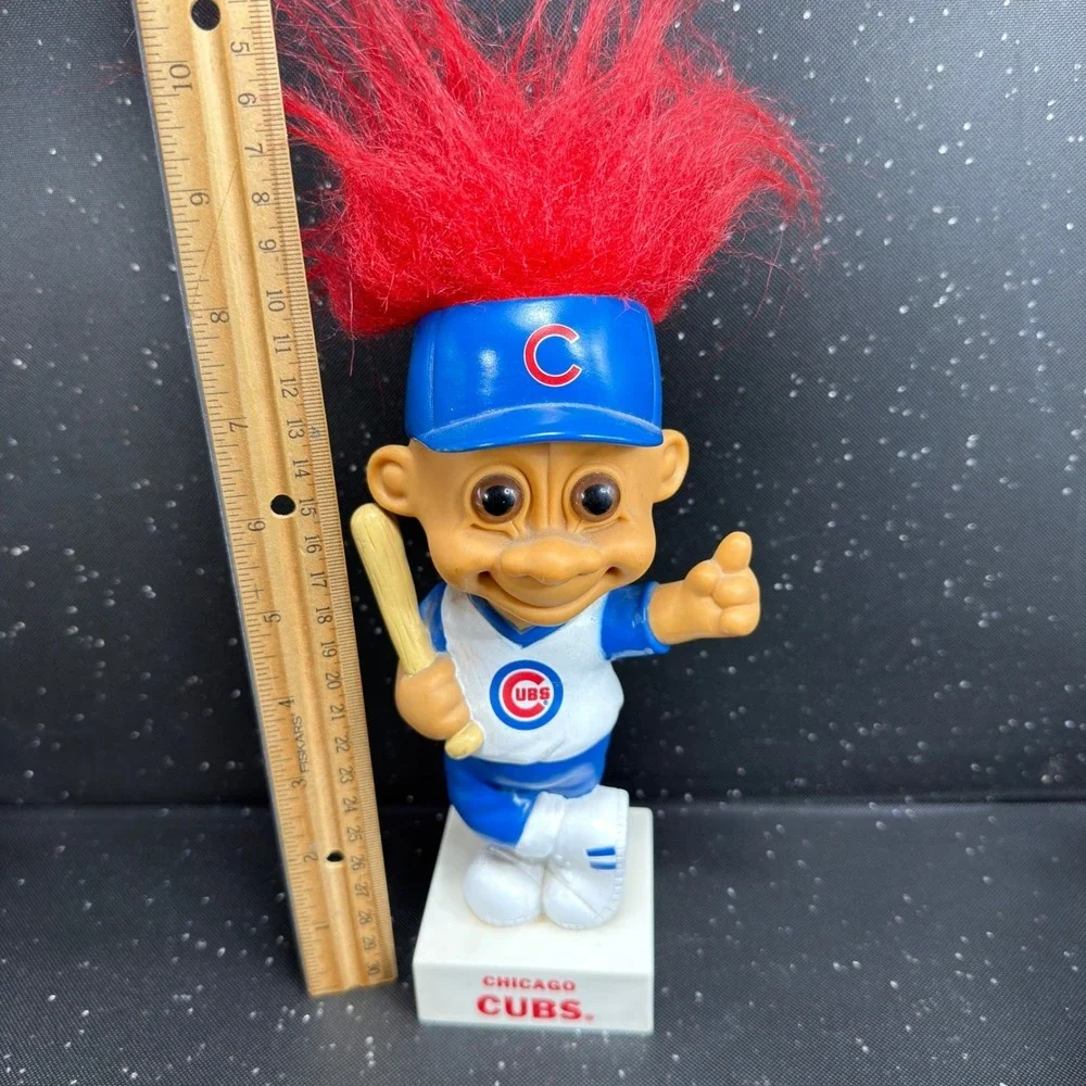 1992 Russ Chicago Cubs MLB Troll Doll Figure Red Hair Baseball 10in Bobble Head
